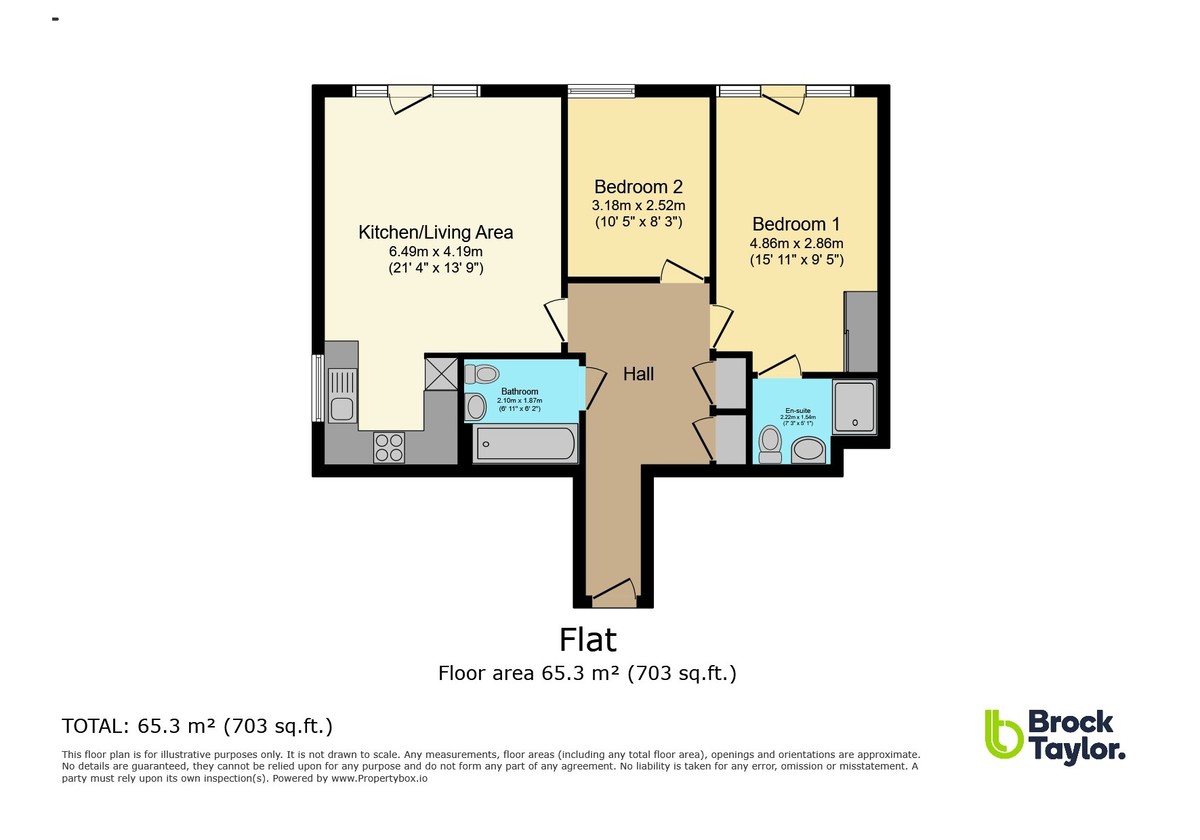 2 bed flat for sale in Updown Hill, Haywards Heath - Property Floorplan