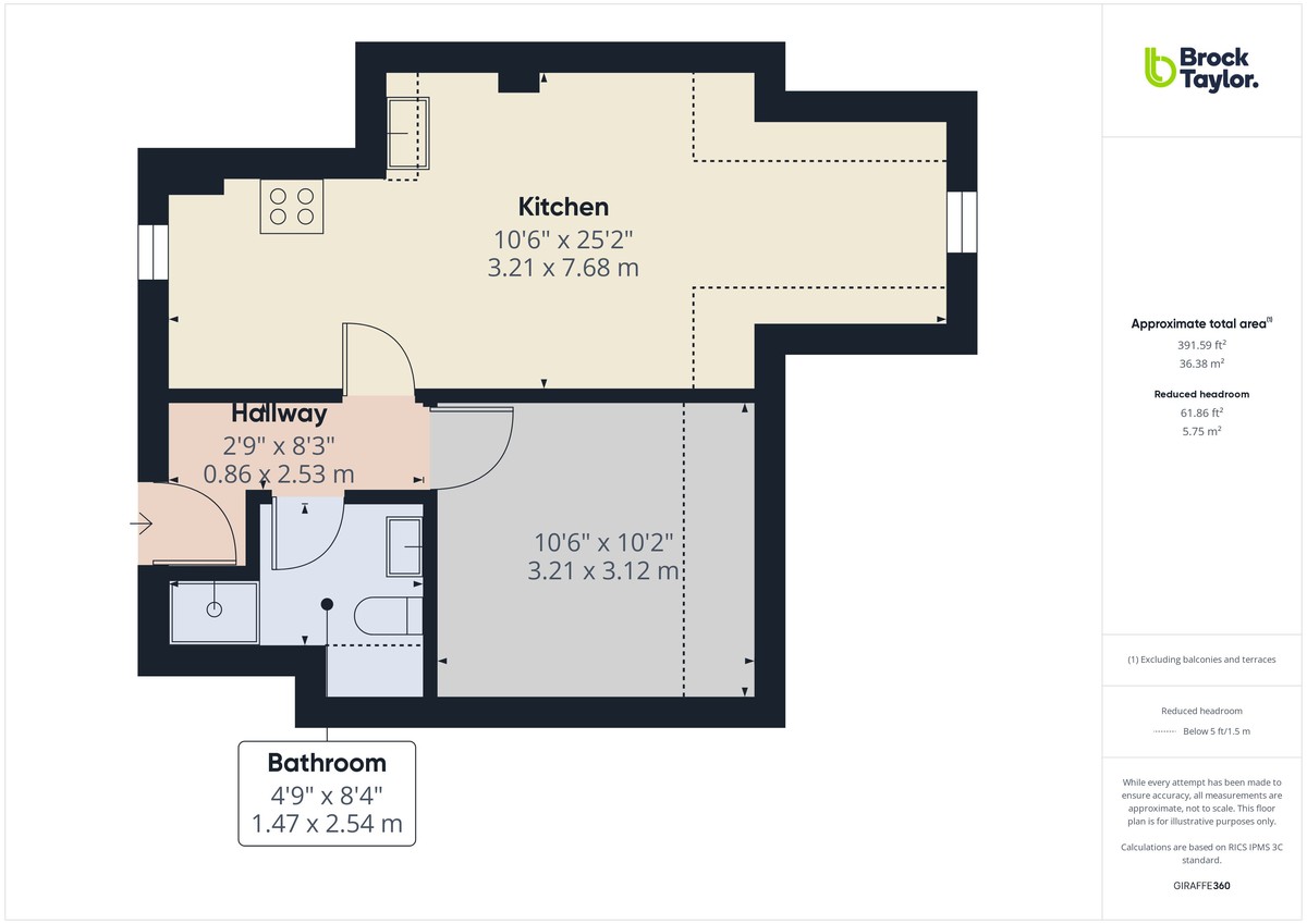 1 bed apartment to rent in Park Terrace East Mews, Horsham - Property Floorplan