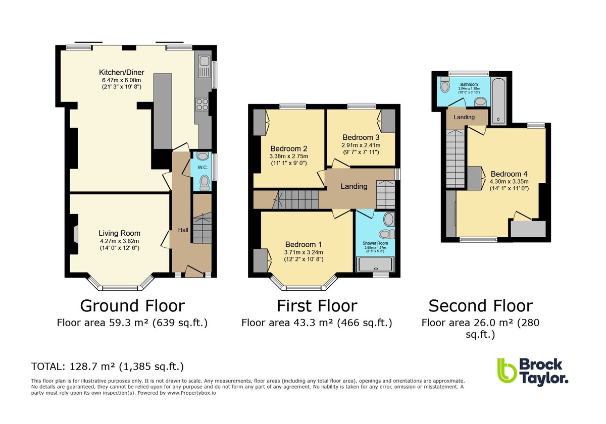 4 bed semi-detached house for sale in Hillside, Horsham - Property Floorplan