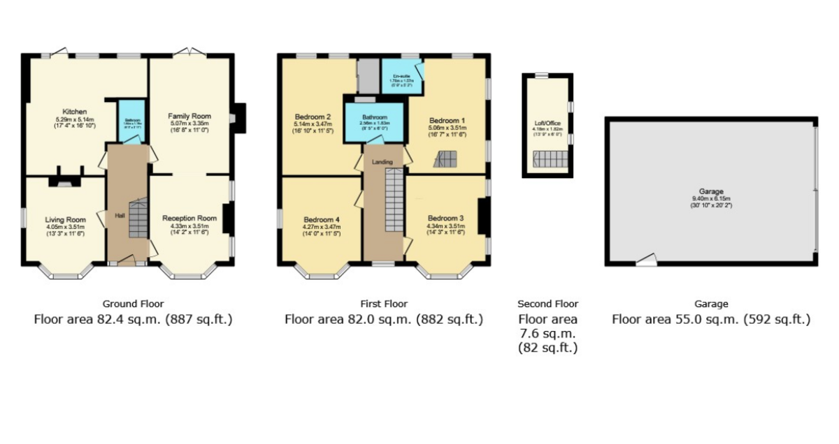 4 bed detached house for sale in Rusper Road, Horsham - Property Floorplan