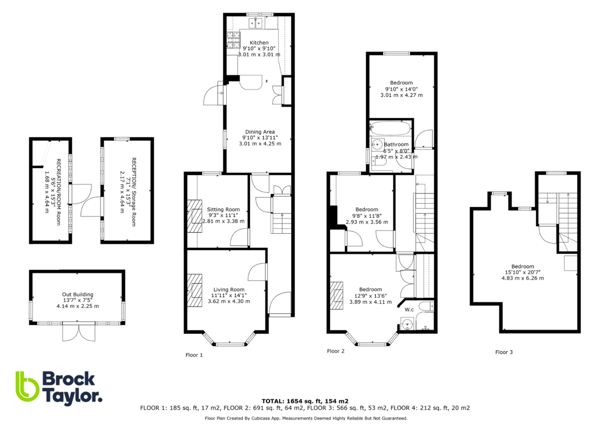 4 bed semi-detached house for sale in Clarence Road, Horsham - Property floorplan