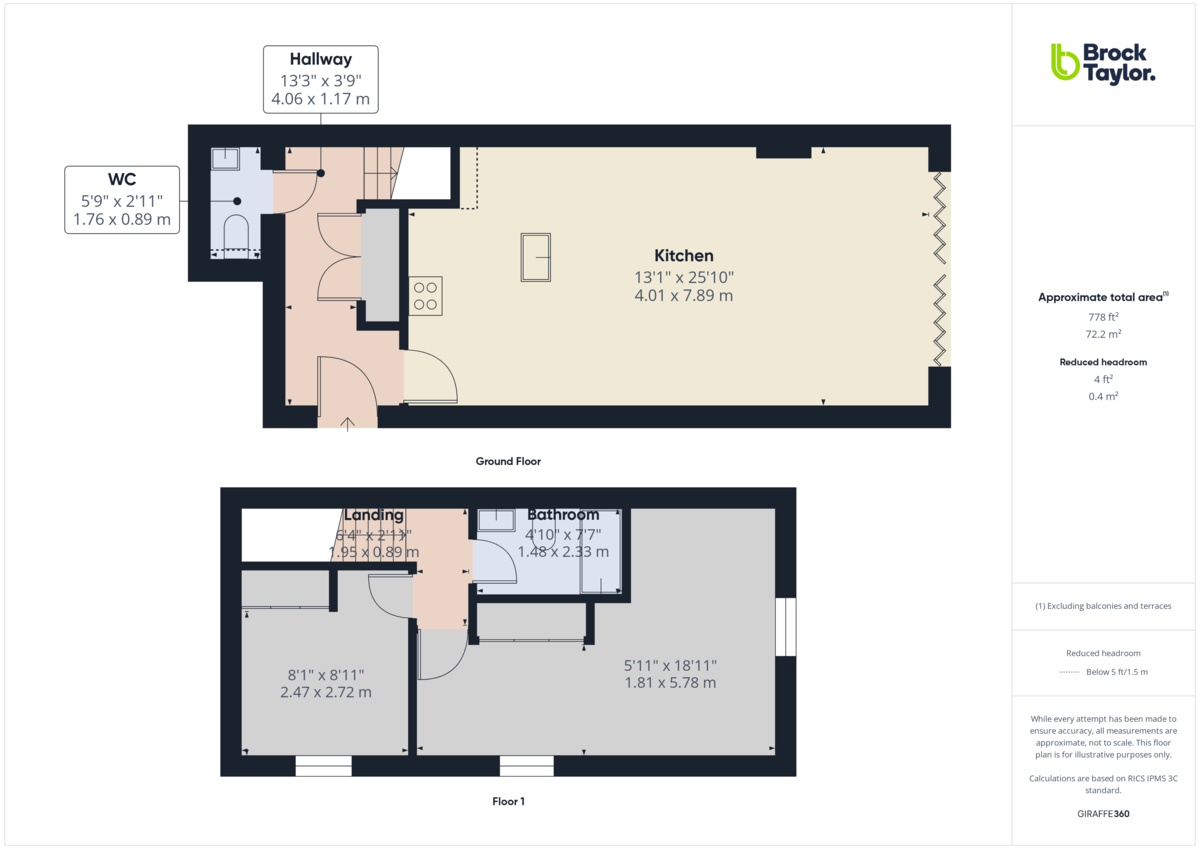 2 bed maisonette to rent in Park Terrace East, Horsham - Property Floorplan