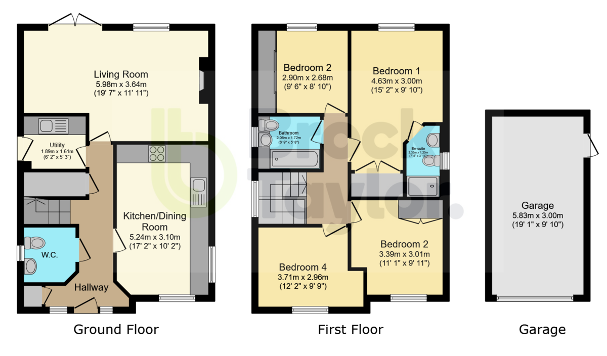 4 bed detached house for sale in Charters Gate Way, Haywards Heath - Property Floorplan