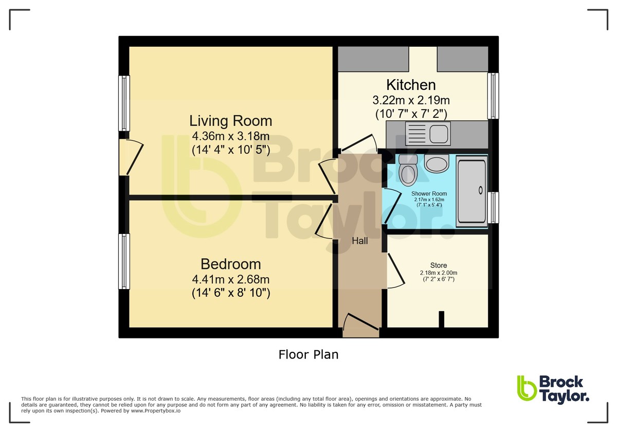 1 bed ground floor maisonette for sale in Siskin Close, Horsham - Property Floorplan