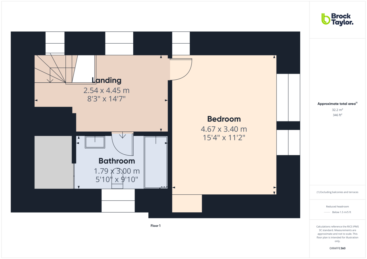 2 bed barn conversion to rent in Ghyll Cottage, Rusper - Property floorplan