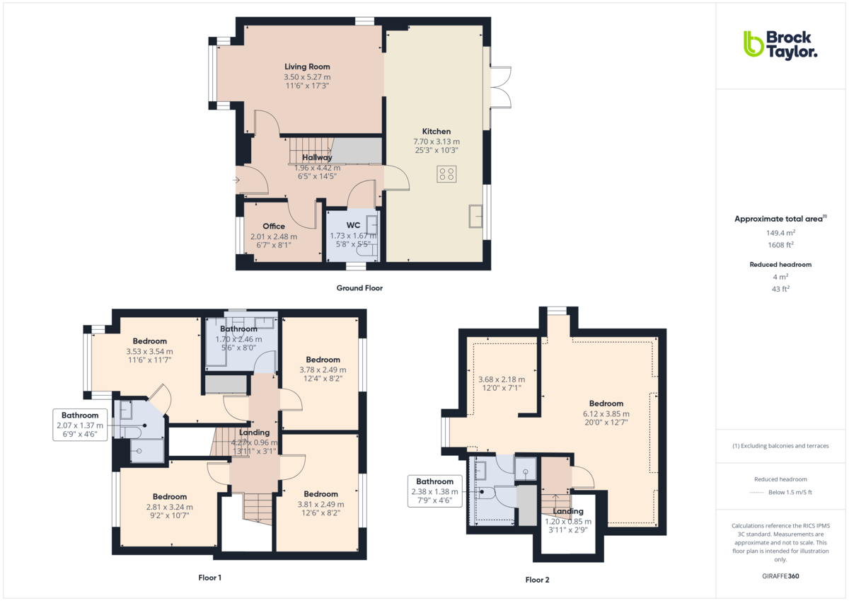 5 bed detached house to rent in Ellis Road, Broadbridge Heath - Property floorplan