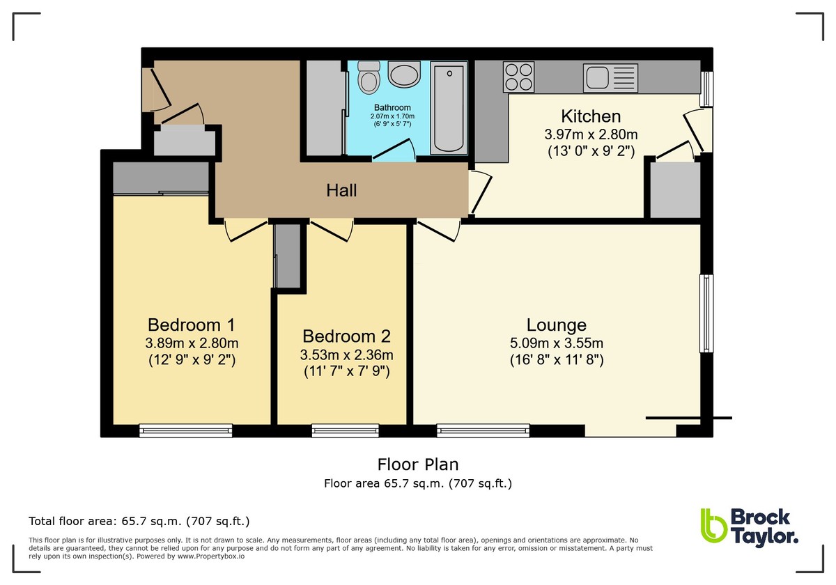 2 bed apartment for sale in 3 Stamford House - Property floorplan