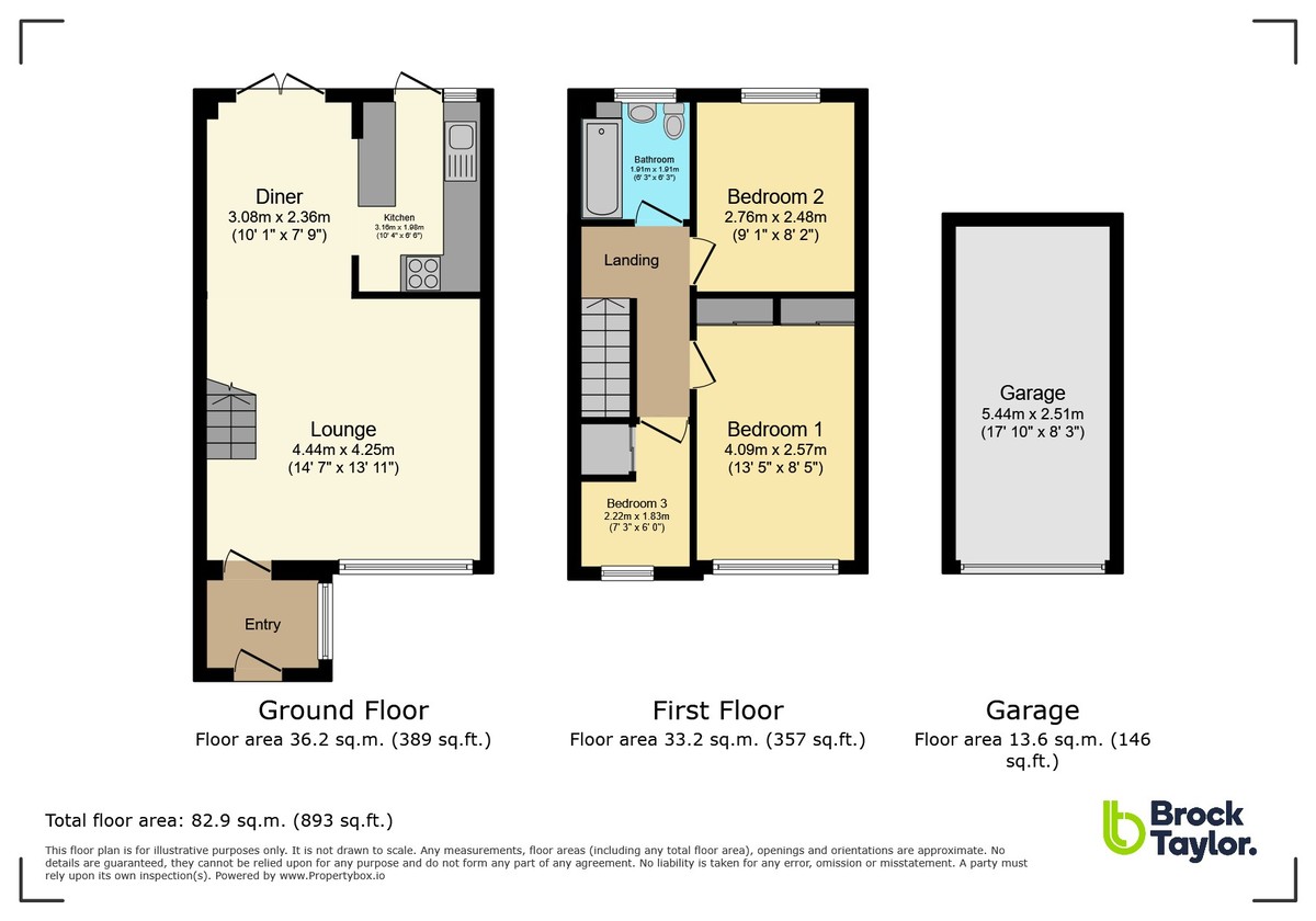 3 bed terraced house for sale in Sycamore Avenue, Horsham - Property floorplan
