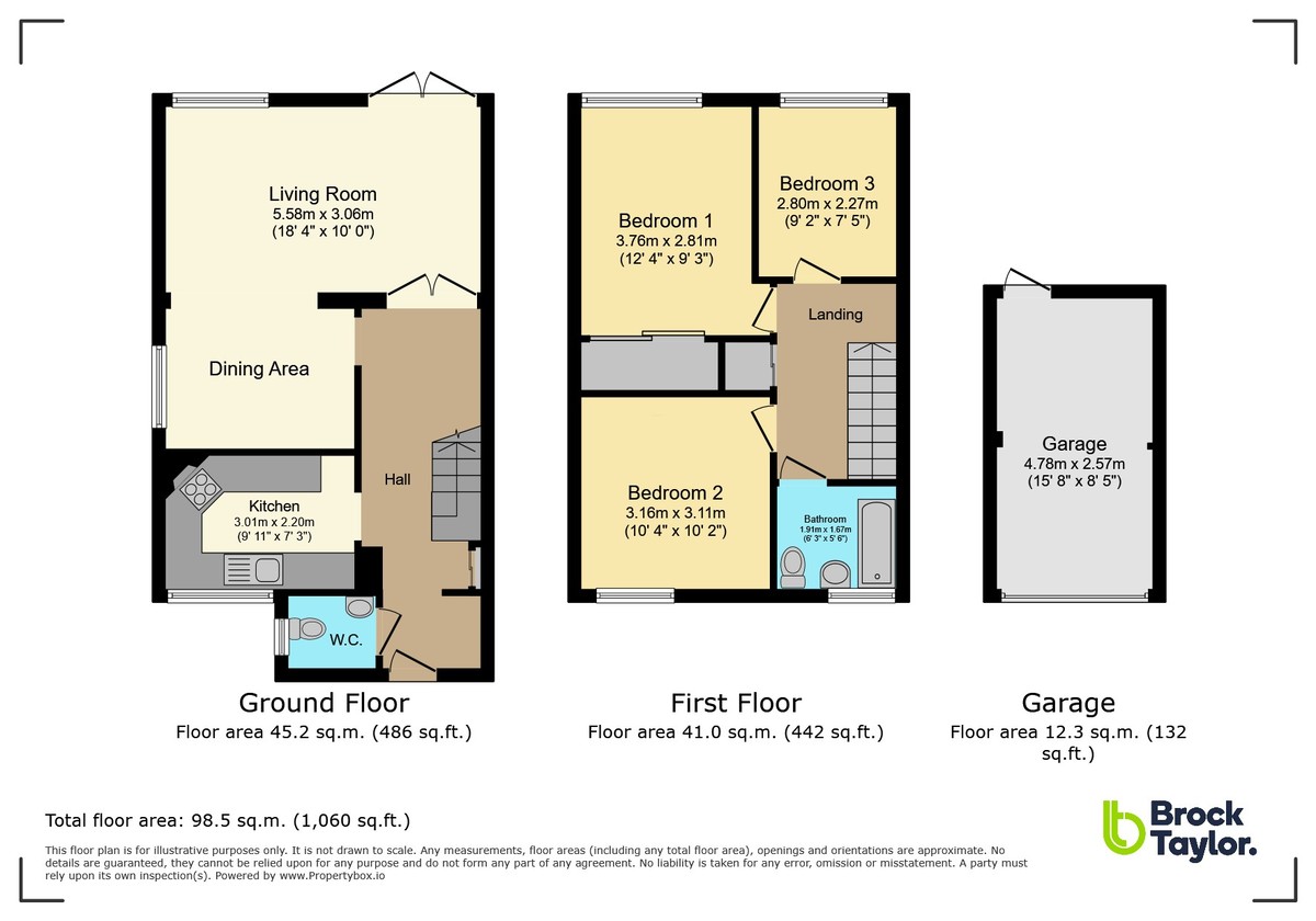 3 bed semi-detached house for sale in White Hart Court, North Parade, Horsham - Property floorplan