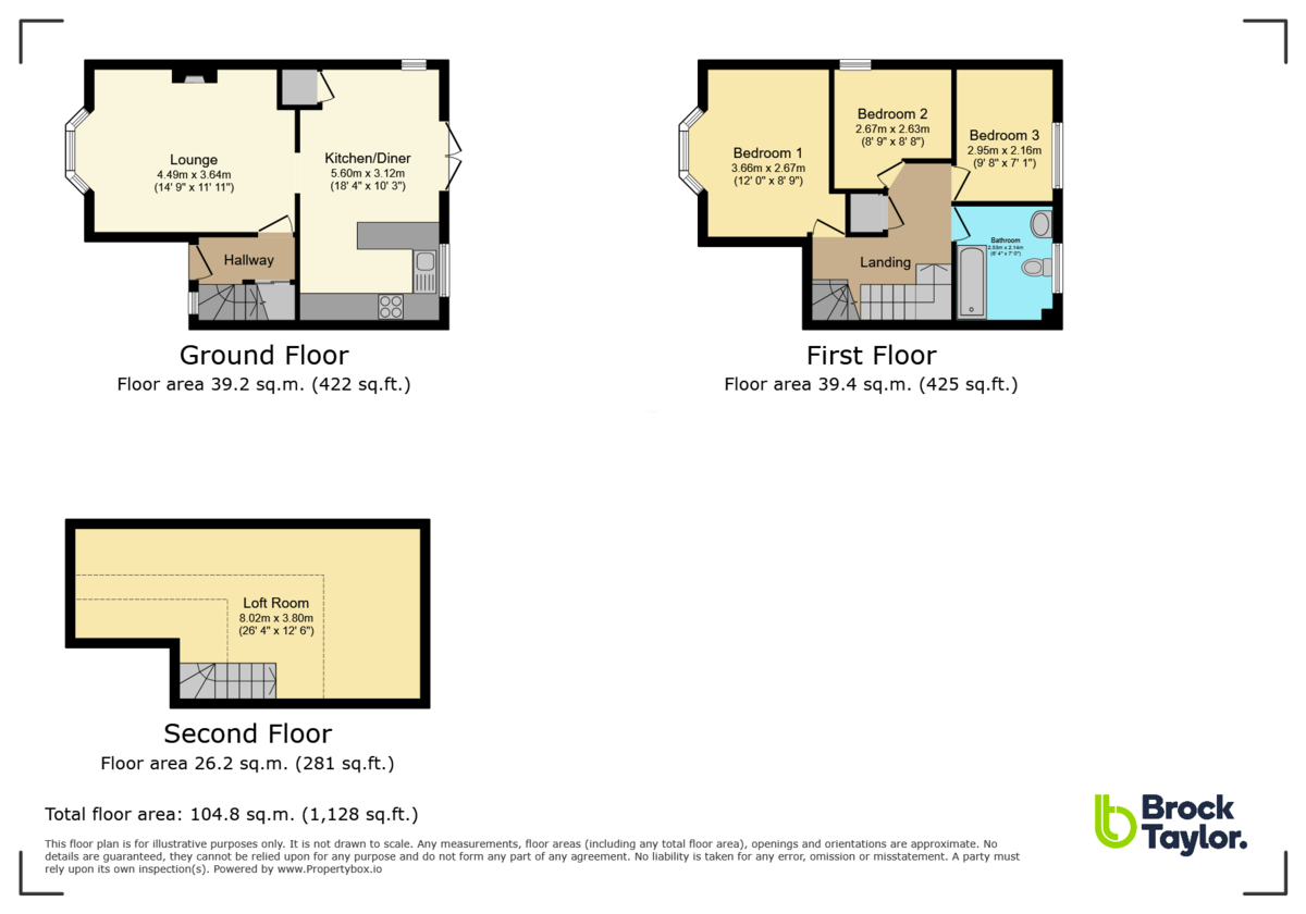 3 bed semi-detached house for sale in Bostock Avenue, Horsham, RH12 - Property floorplan