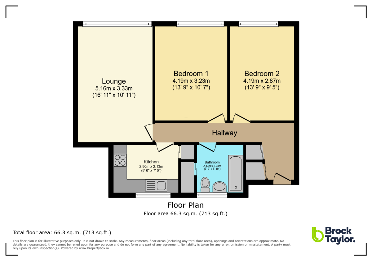 2 bed apartment for sale in Paddockhall Road, Haywards Heath - Property floorplan