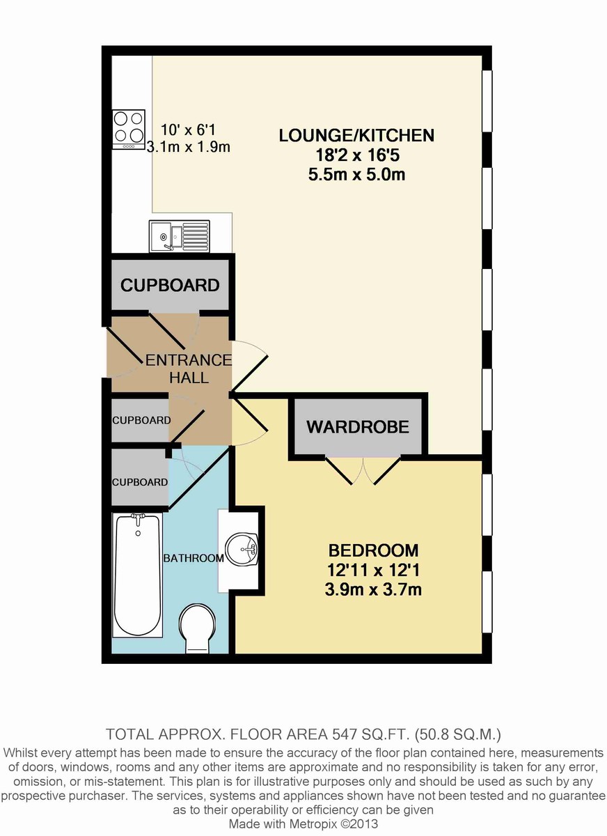 1 bed apartment to rent in Dulcima House, Carfax, RH12 - Property floorplan