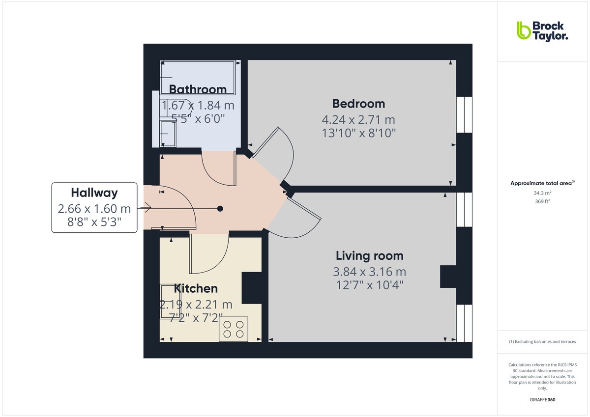 1 bed apartment to rent in 4, 277 London Road - Property floorplan