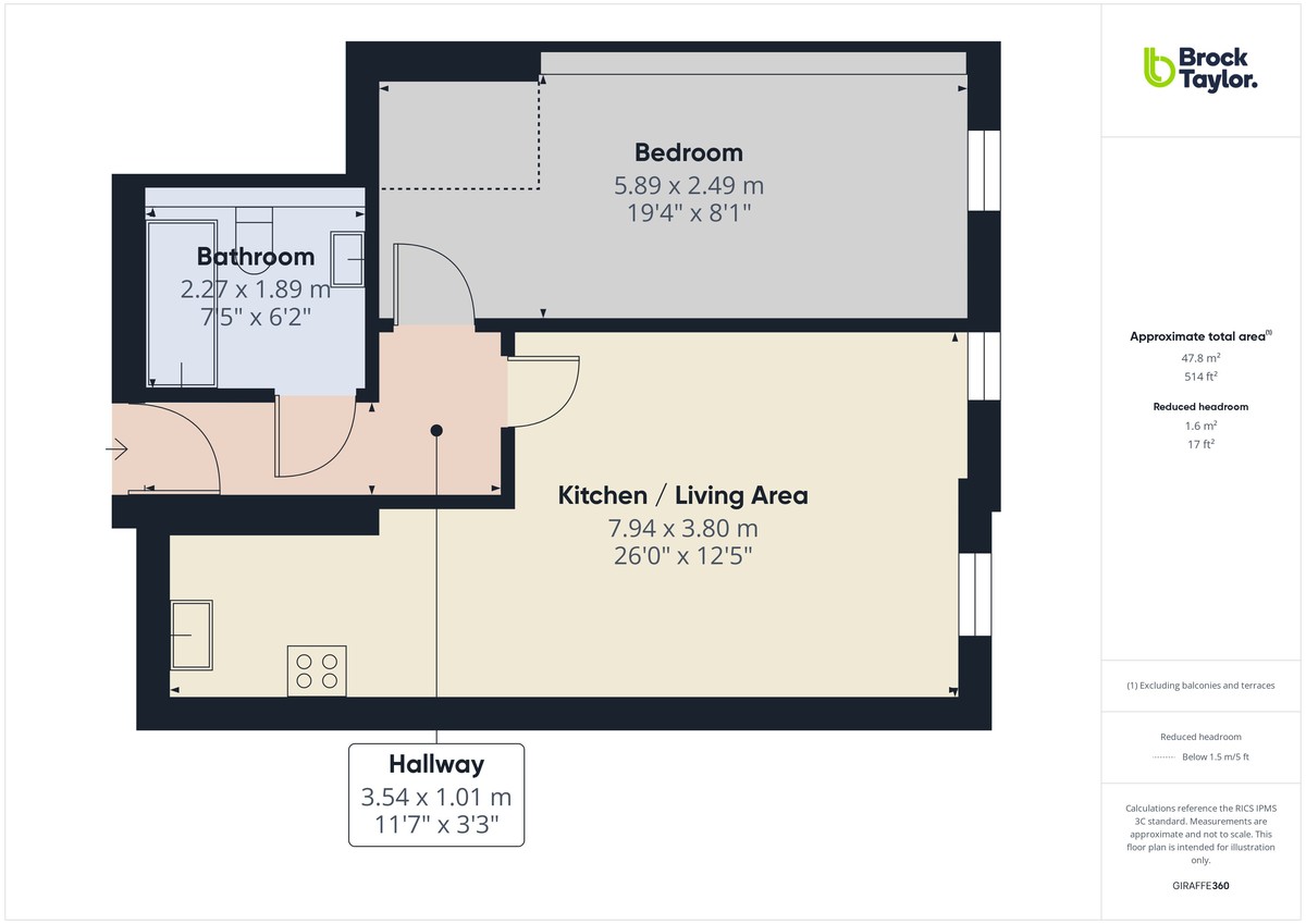 1 bed apartment to rent in 7, 277 London Road - Property floorplan