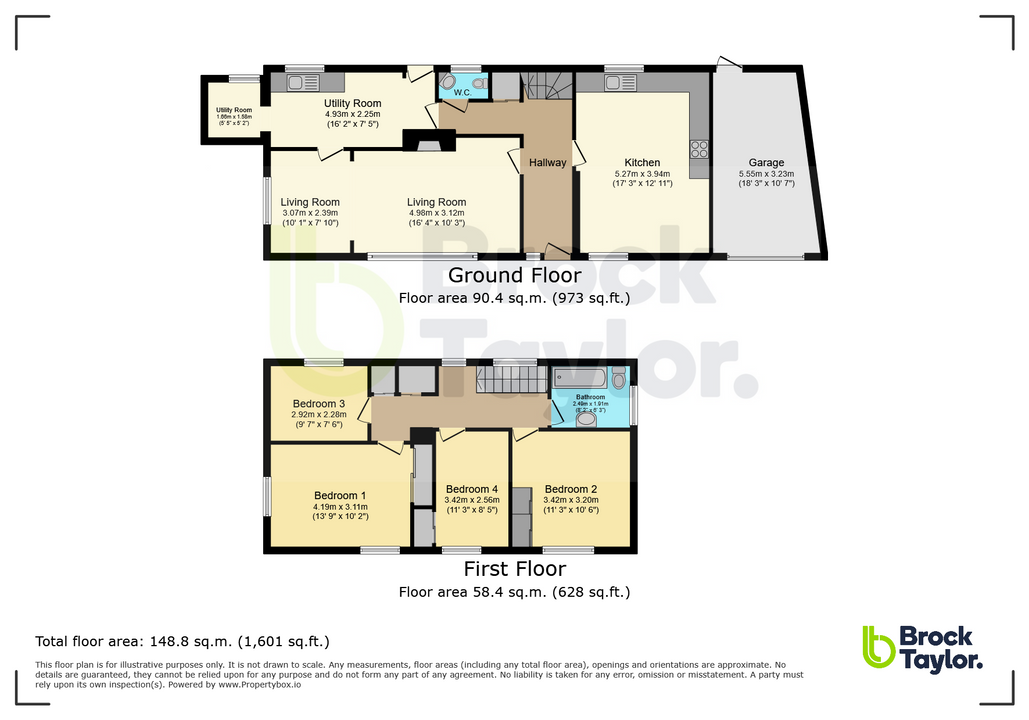 4 bed detached house for sale in Lambs Farm Road, Horsham - Property floorplan