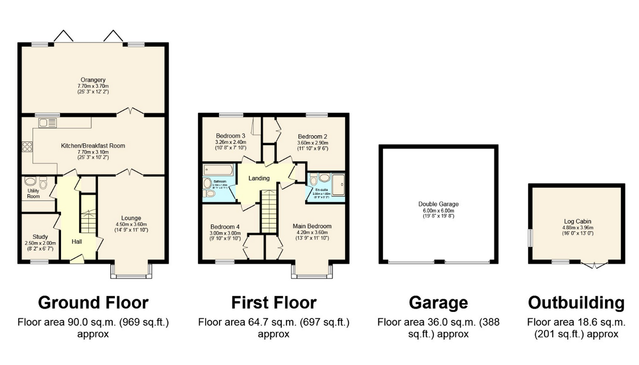 4 bed detached house for sale in Roman Lane, Southwater - Property floorplan