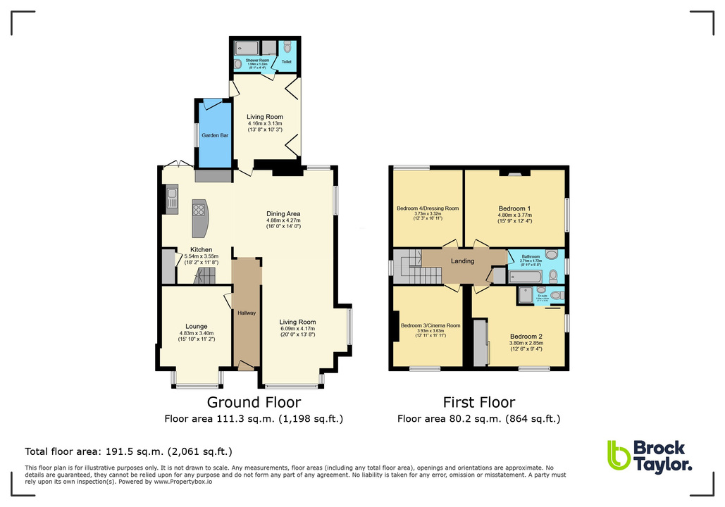 4 bed detached house for sale in Cambridge Road, Horsham - Property floorplan