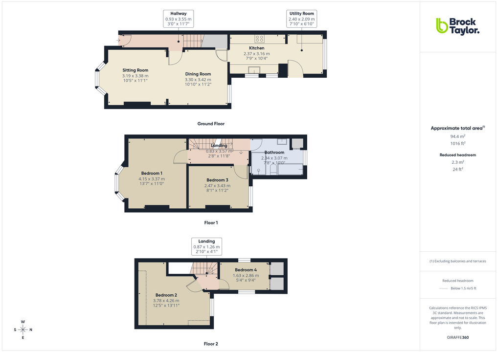 4 bed semi-detached house for sale in St Leonards Road, Horsham, West Sussex, RH13 6AP - Property floorplan