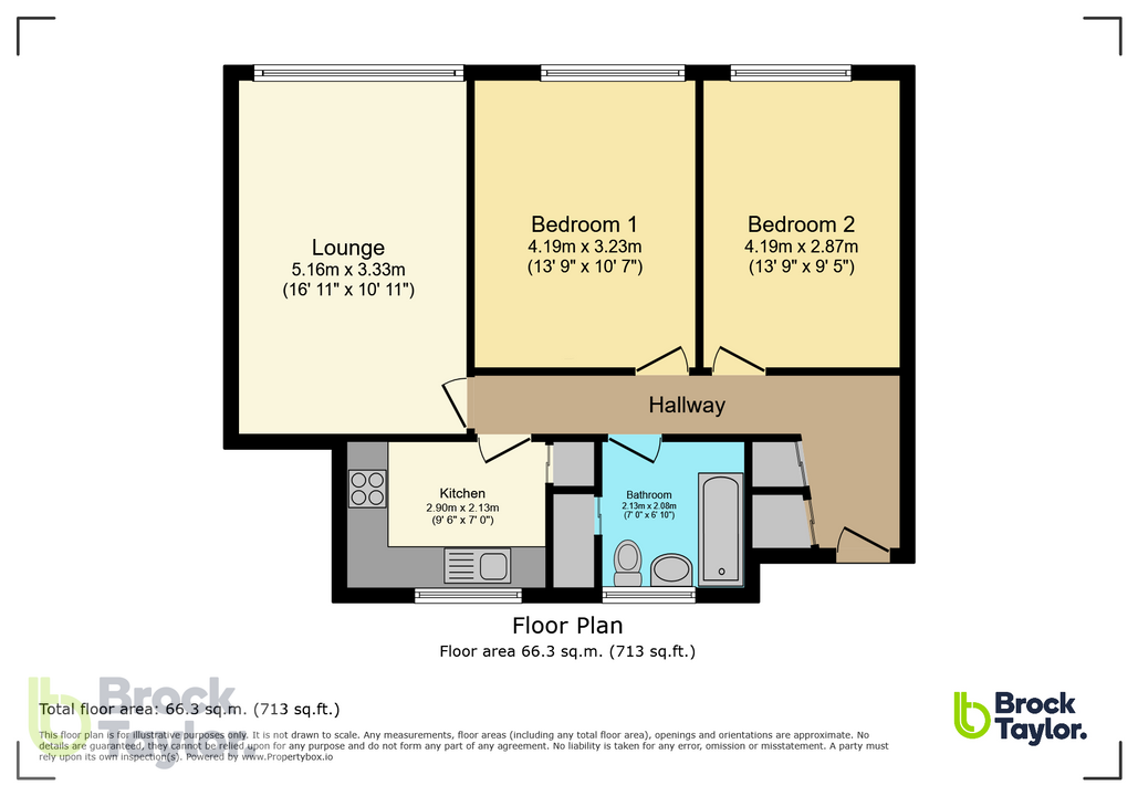 2 bed apartment for sale in Paddockhall Road, Haywards Heath - Property floorplan
