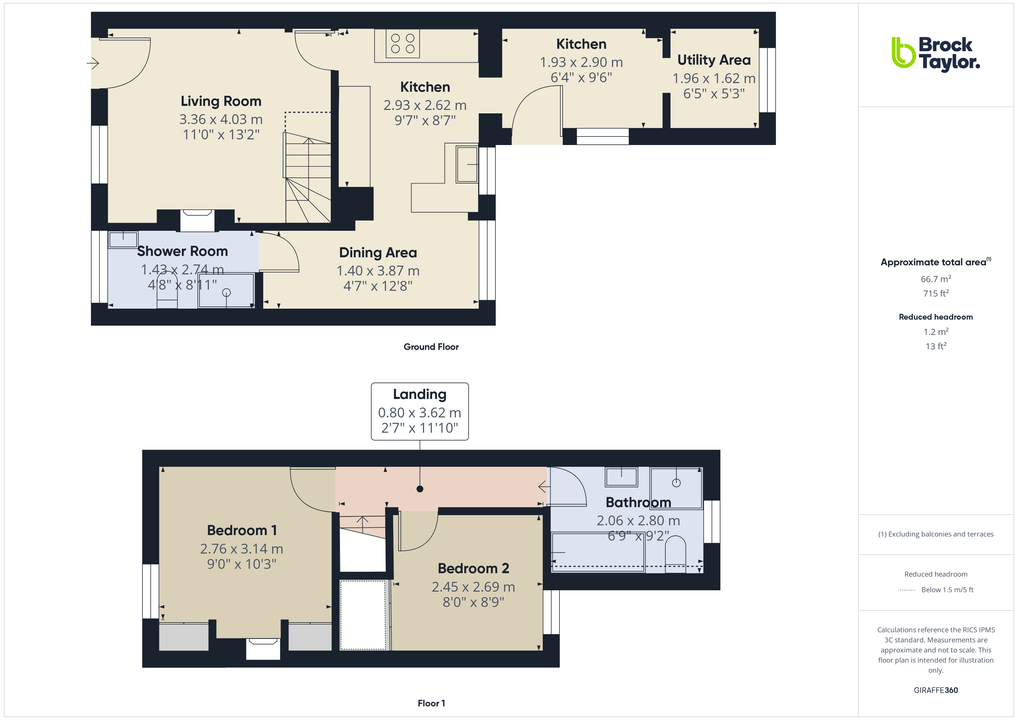 2 bed barn conversion for sale in Park Terrace West Gardens - Property floorplan