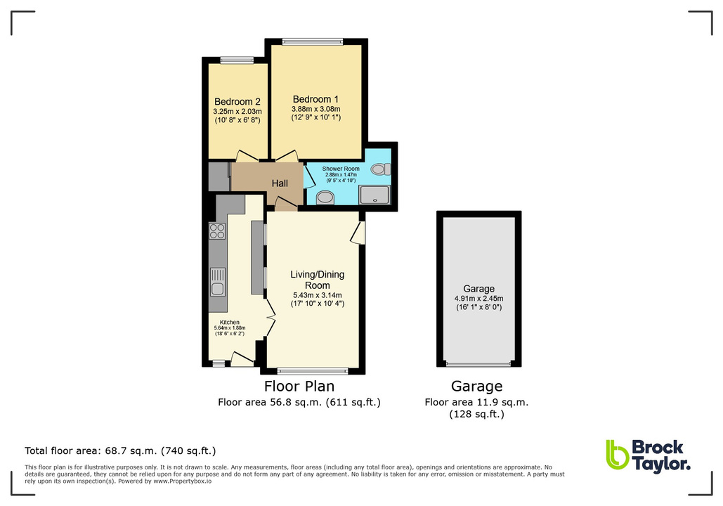 2 bed maisonette for sale in College Road, Southwater - Property floorplan