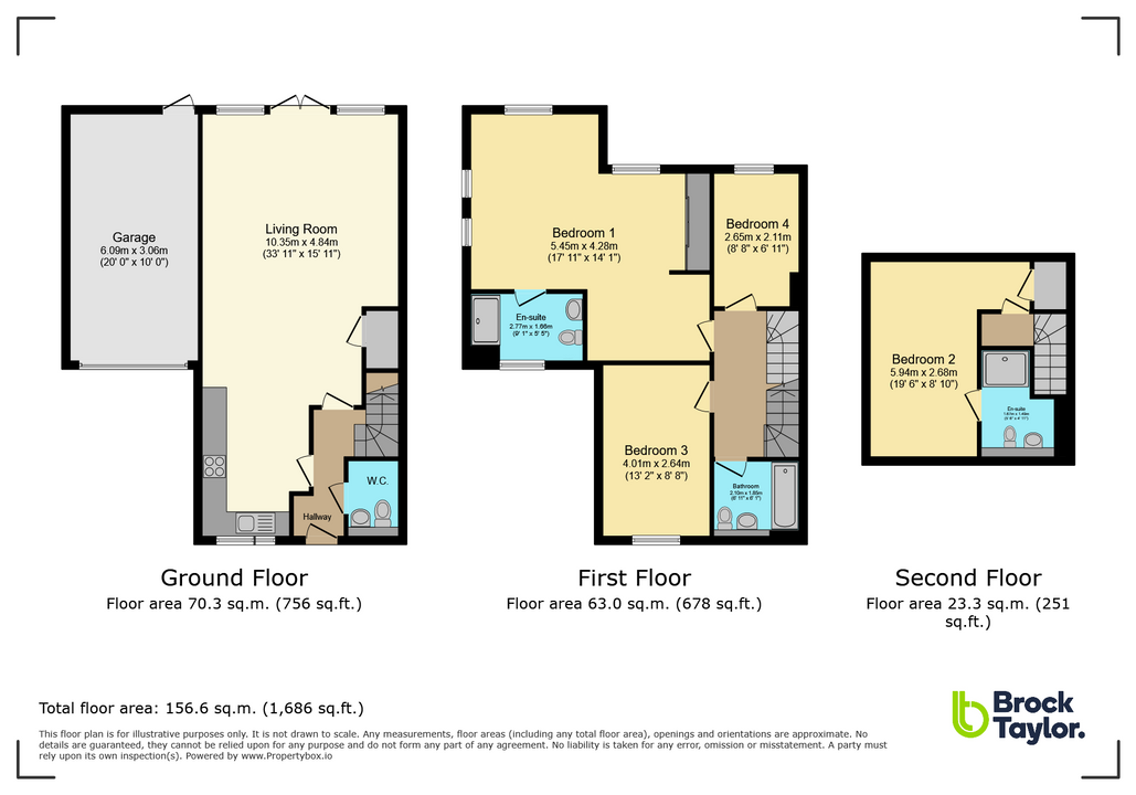 4 bed semi-detached house for sale in Cook Way, Broadbridge Heath - Property floorplan