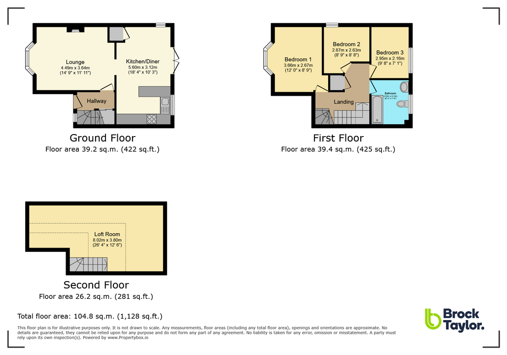 3 bed semi-detached house for sale in Bostock Avenue, Horsham - Property floorplan