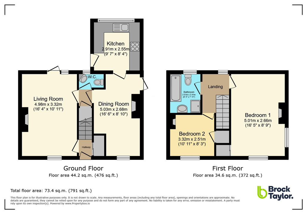 2 bed detached house for sale in Billingshurst Road, Broadbridge Heath, HORSHAM - Property floorplan