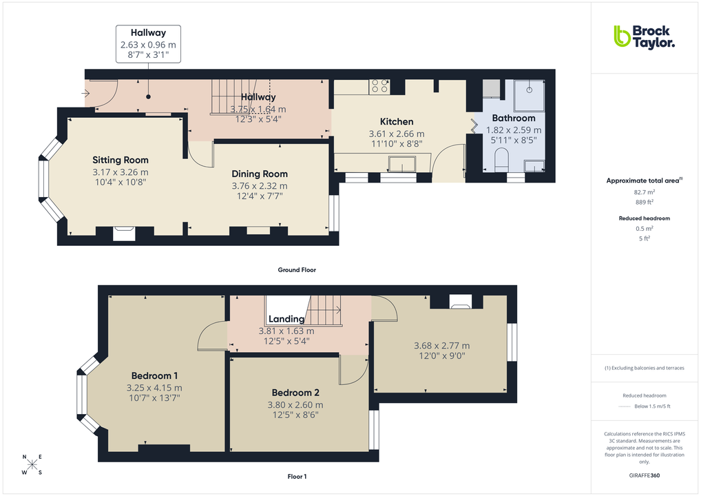 3 bed semi-detached house for sale in New Street, Horsham - Property floorplan
