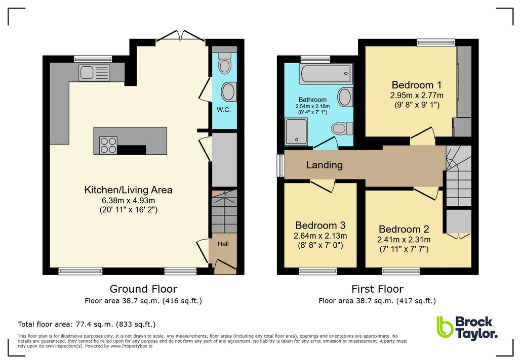 3 bed end of terrace house for sale in Somergate, Horsham - Property floorplan