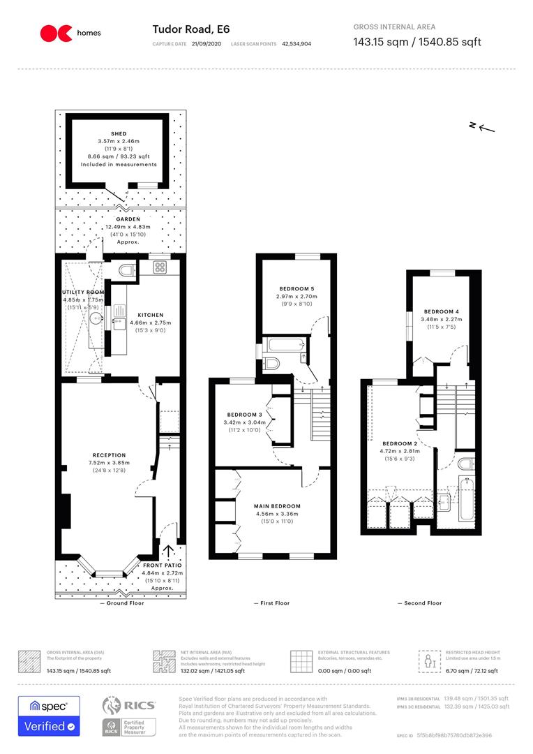 5 bed terraced house for sale in Tudor Road, London - Property floorplan