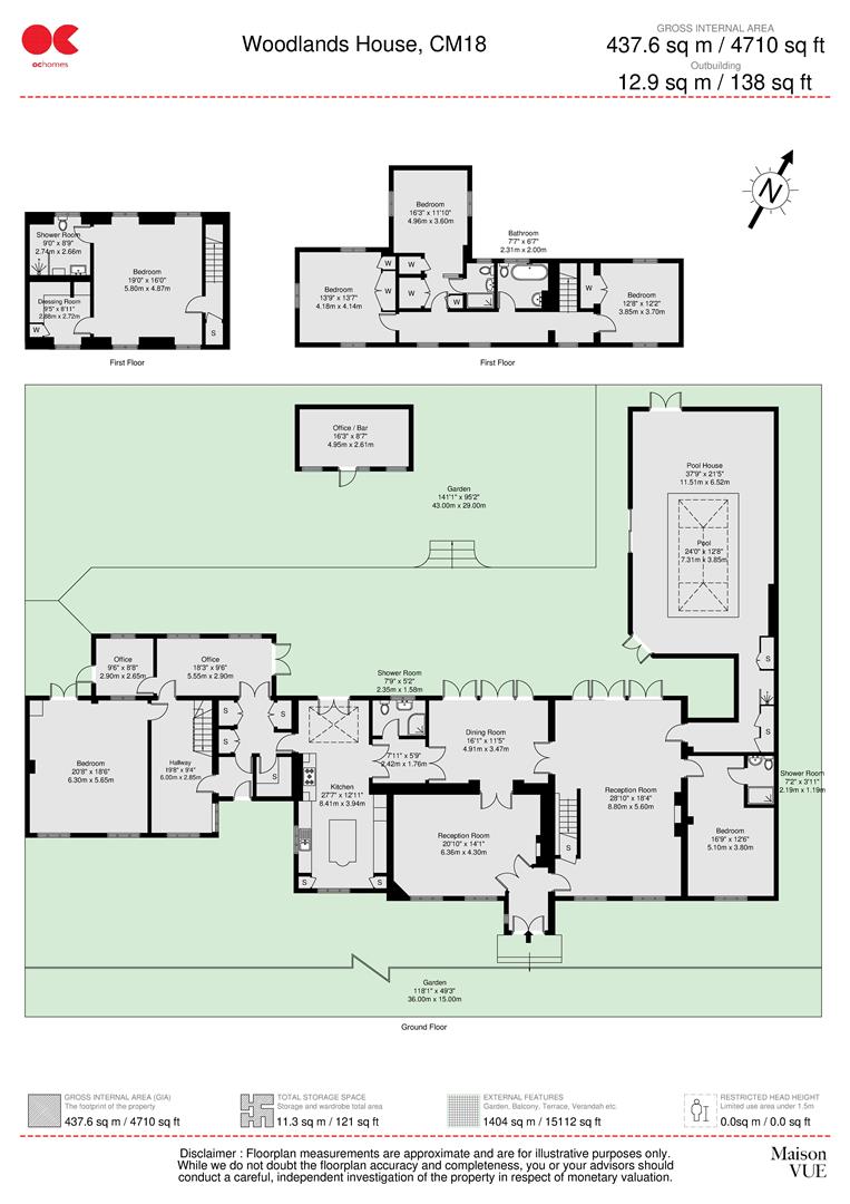 6 bed detached house for sale in Longwood, Harlow - Property floorplan