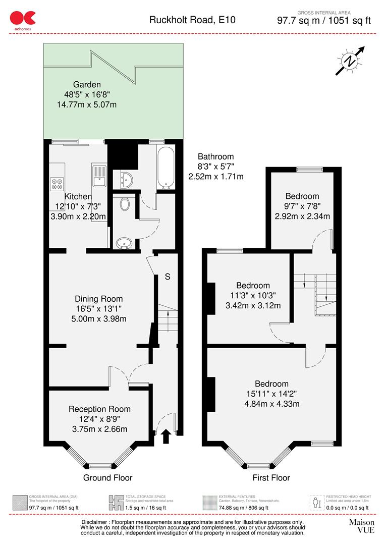 3 bed terraced house to rent in Ruckholt Road, London - Property floorplan