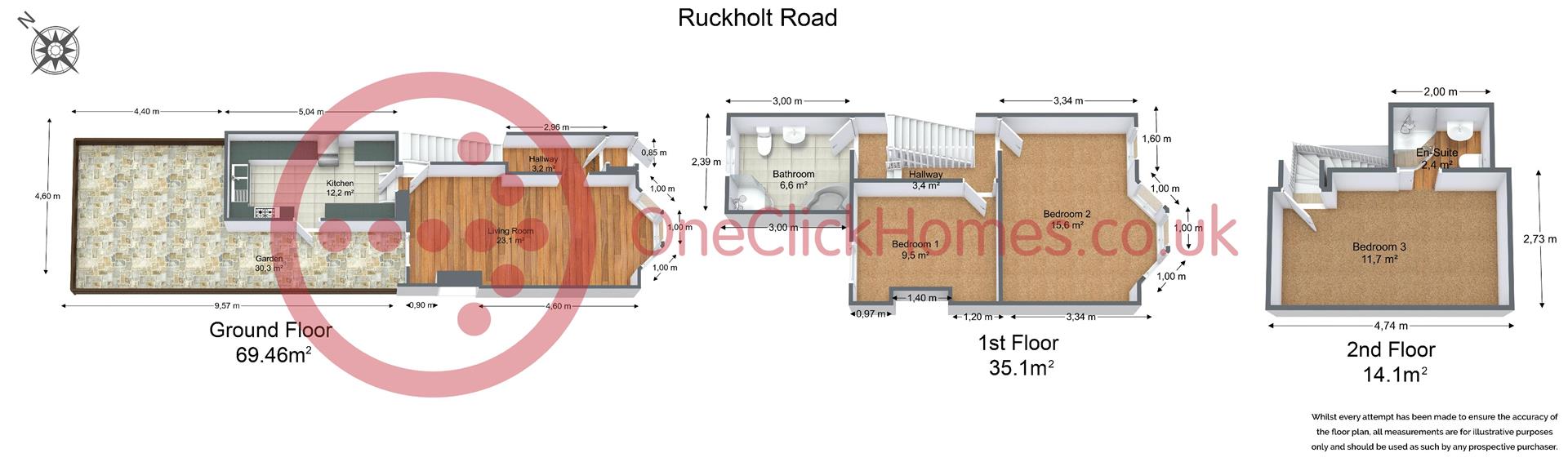 3 bed terraced house to rent in Ruckholt Road, Leyton - Property floorplan