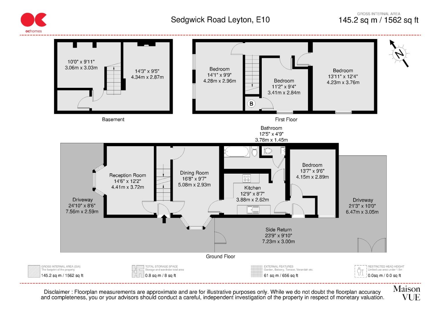 5 bed end of terrace house to rent in Sedgwick Road, Leyton - Property floorplan