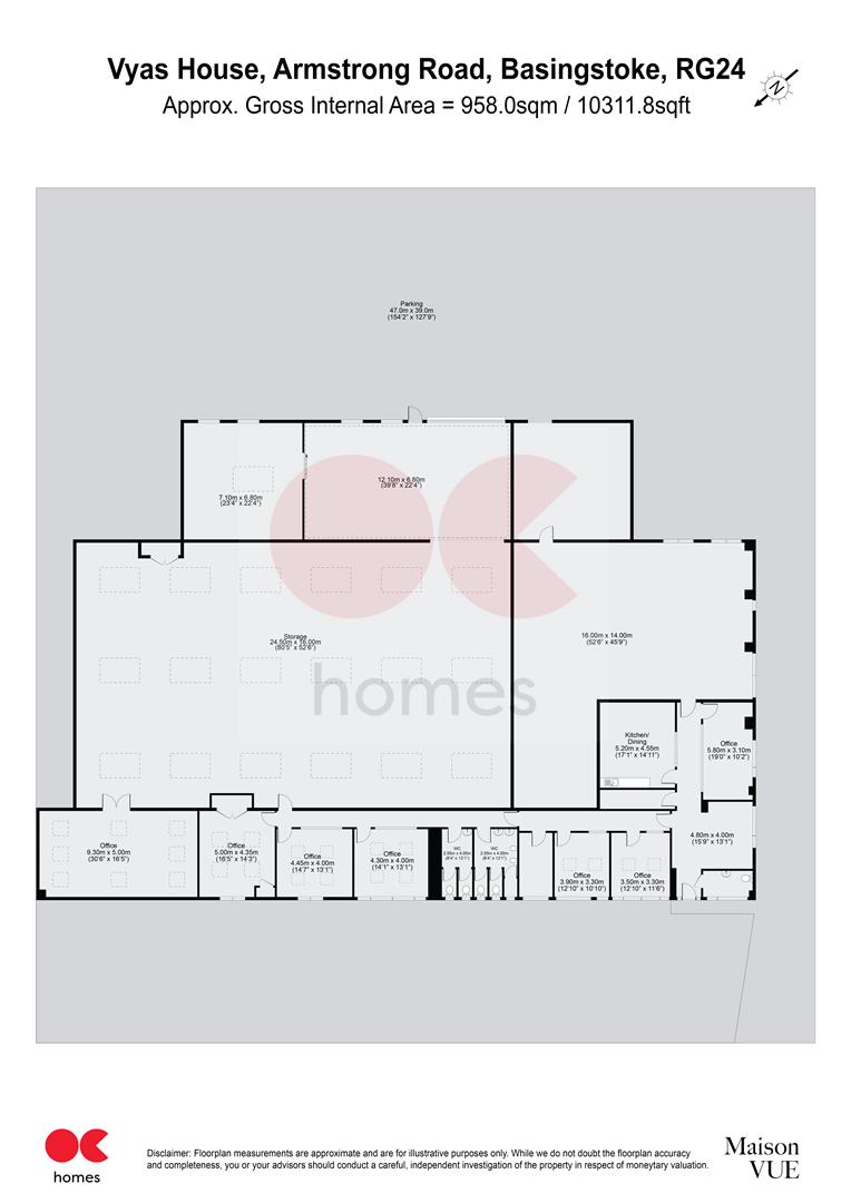 Commercial property for sale in Armstrong Road, Basingstoke - Property floorplan