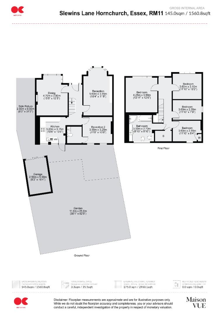 4 bed detached house for sale in Slewins Lane, Hornchurch - Property floorplan