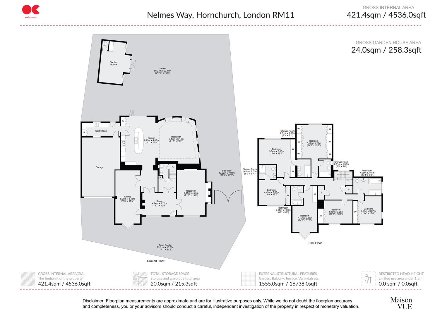 6 bed detached house for sale in Nelmes Way, Hornchurch - Property floorplan