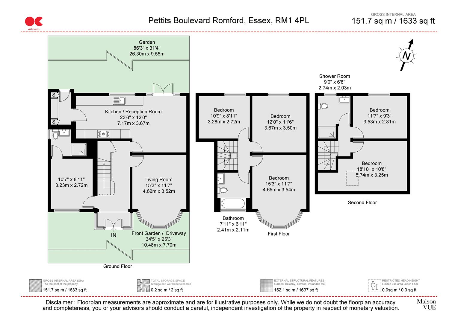 5 bed semi-detached house for sale in Pettits Boulevard, Romford - Property floorplan