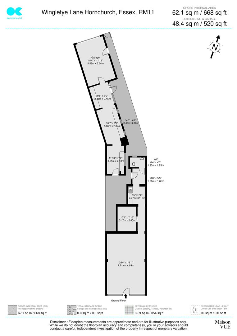 Commercial property for sale in Wingletye Lane, Hornchurch - Property floorplan