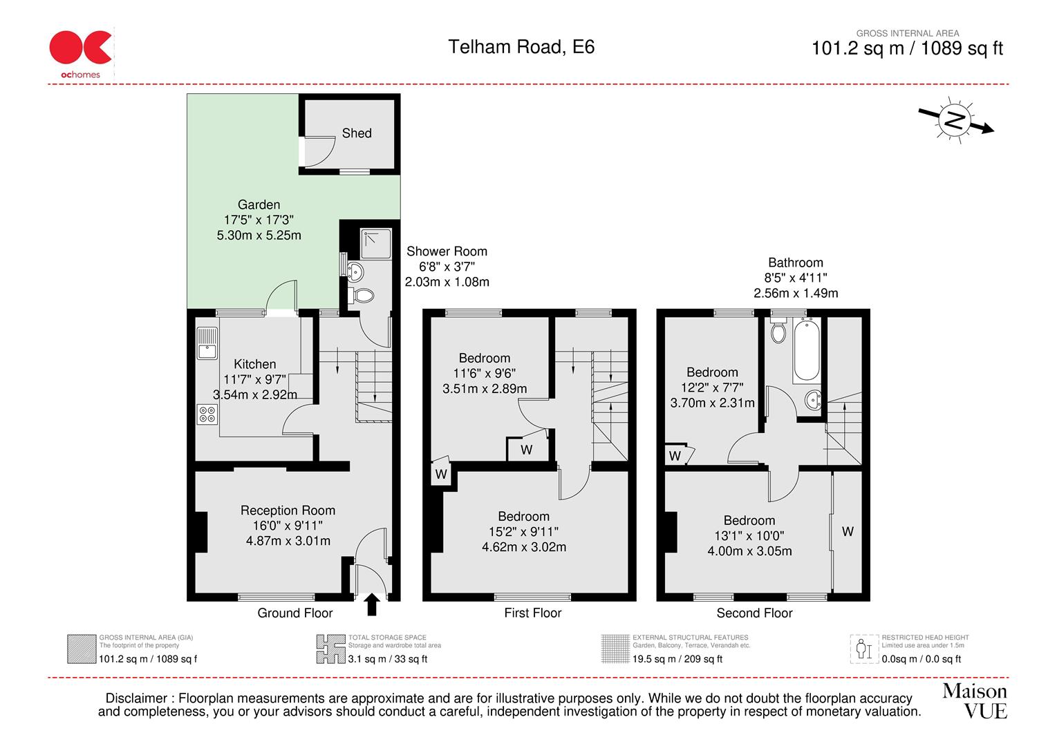 4 bed terraced house for sale in Telham Road, East Ham - Property floorplan