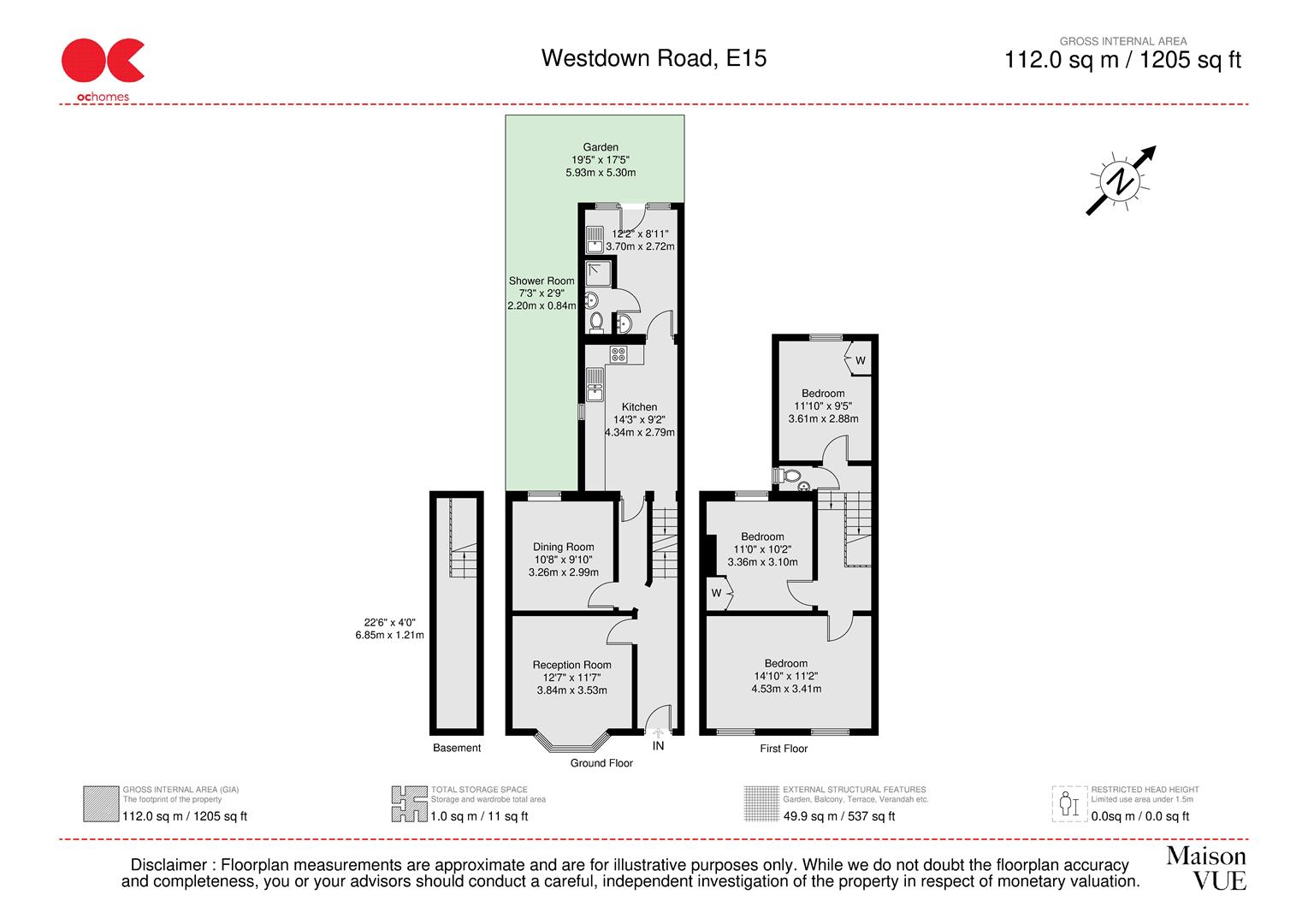 3 bed terraced house for sale in Westdown Road, Leyton - Property floorplan