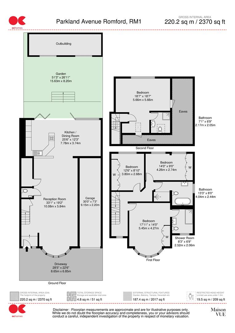 4 bed semi-detached house for sale in Parkland Avenue, Romford - Property floorplan