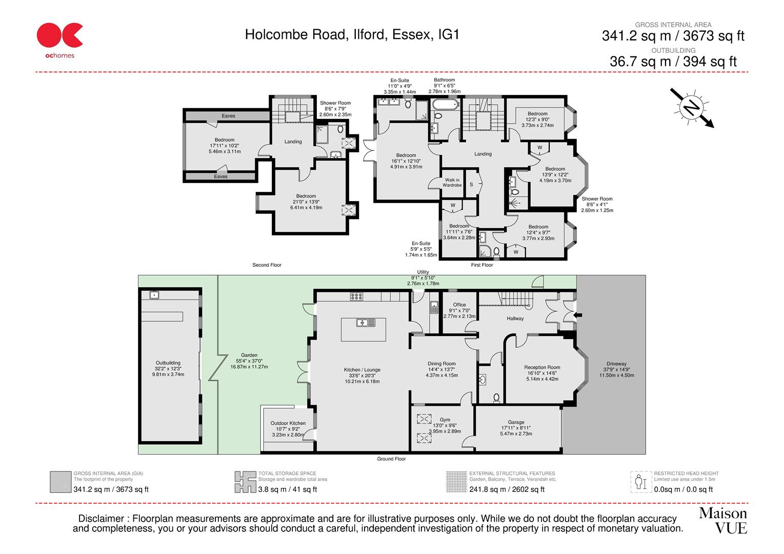 7 bed detached house for sale in Holcombe Road, Ilford - Property floorplan