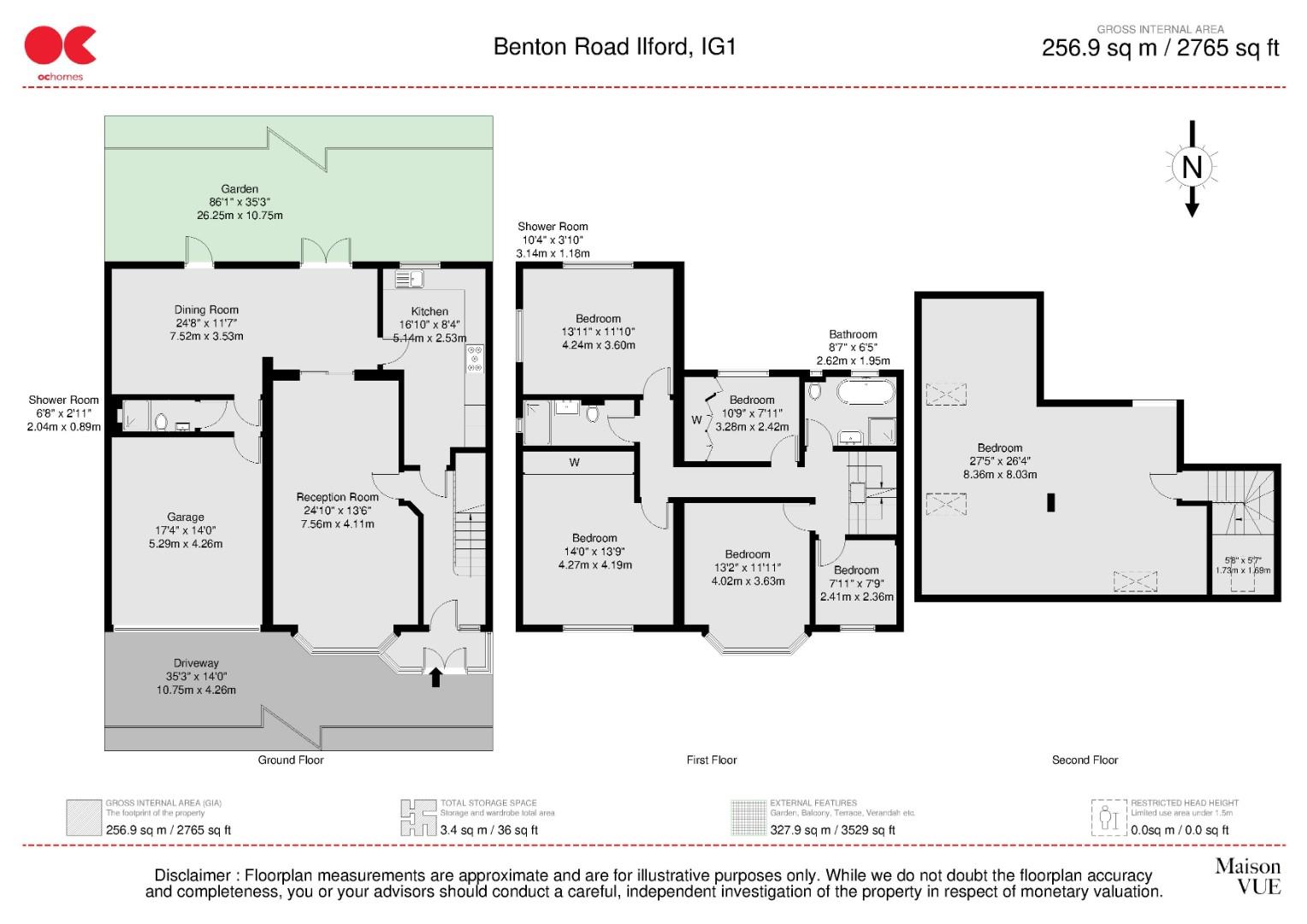 5 bed end of terrace house for sale in Benton Road, Ilford - Property floorplan