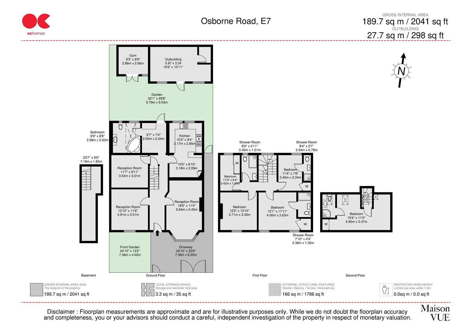 5 bed end of terrace house for sale in Osborne Road, Forest Gate - Property floorplan