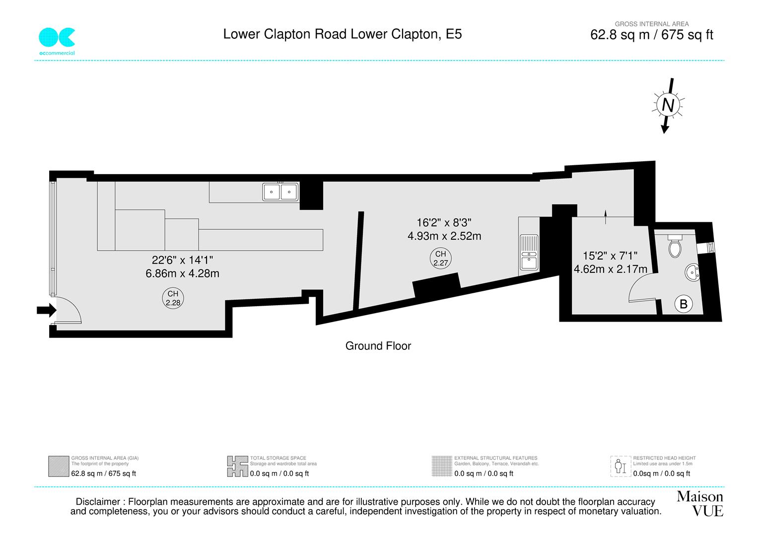 Commercial property to rent in Lower Clapton Road, London - Property floorplan