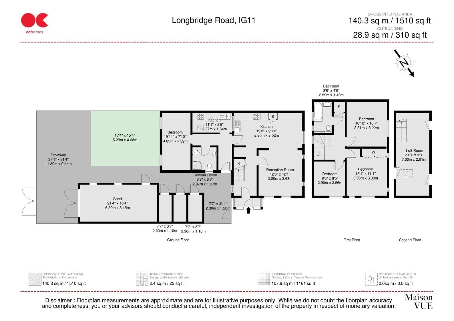 3 bed semi-detached house for sale in Longbridge Road, Barking - Property floorplan