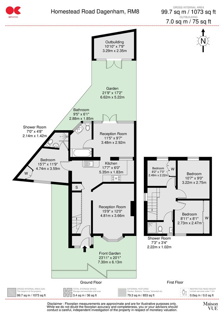 3 bed semi-detached house for sale in Homestead Road, Dagenham - Property floorplan