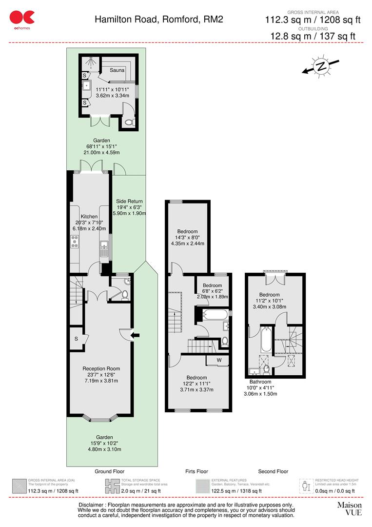 4 bed semi-detached house for sale in Hamilton Road, Gidea Park - Property floorplan